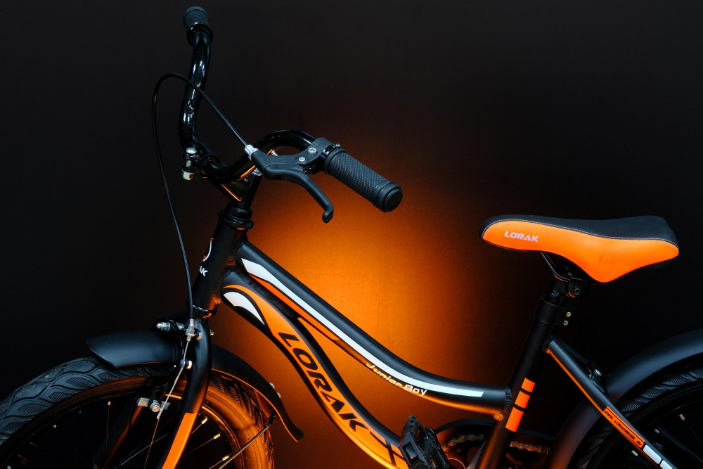 Lorak Junior 18 Boy Матовый Чёрный/Оранжевый